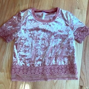 Xhilaration Crushed velvet top
